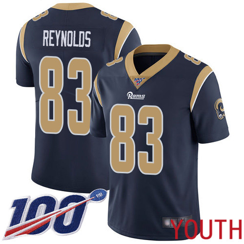Los Angeles Rams Limited Navy Blue Youth Josh Reynolds Home Jersey NFL Football #83 100th Season Vapor Untouchable->youth nfl jersey->Youth Jersey